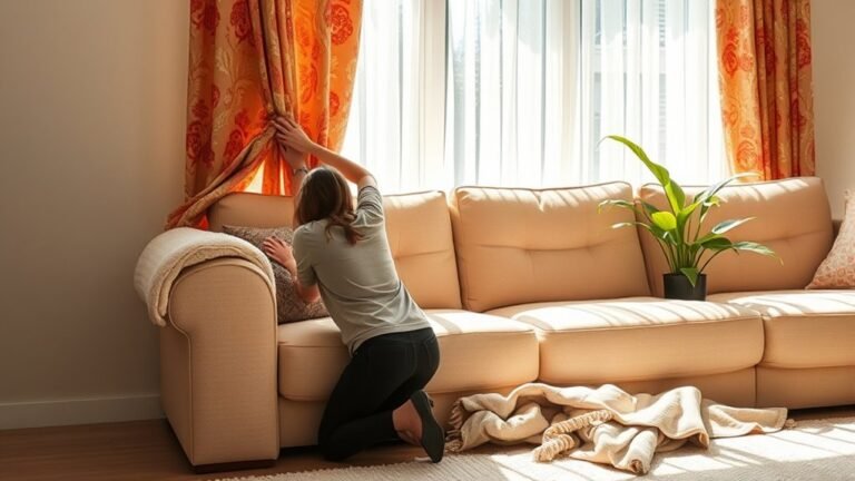 curtains removal from couch