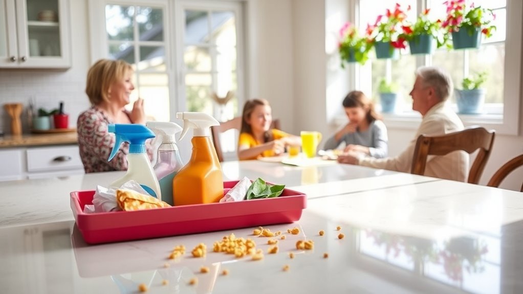 daily cleanup prevents crumbs