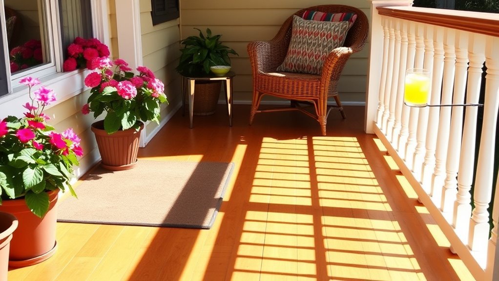 declutter and organize porch