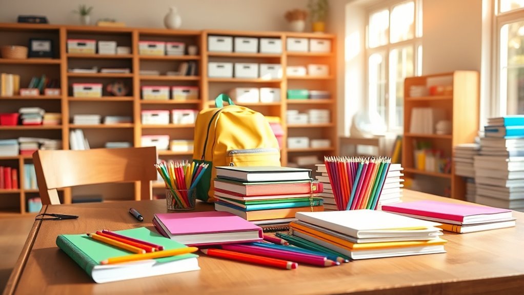 declutter and organize supplies