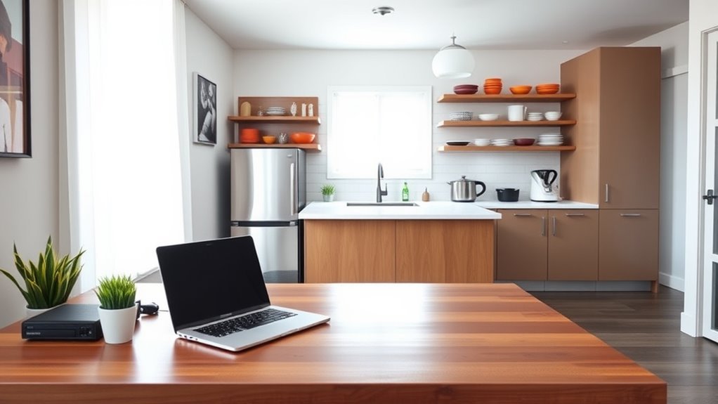 dedicated kitchen workspace zone