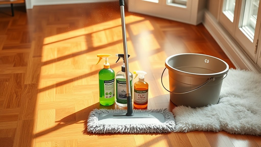 deep clean flooring preparation