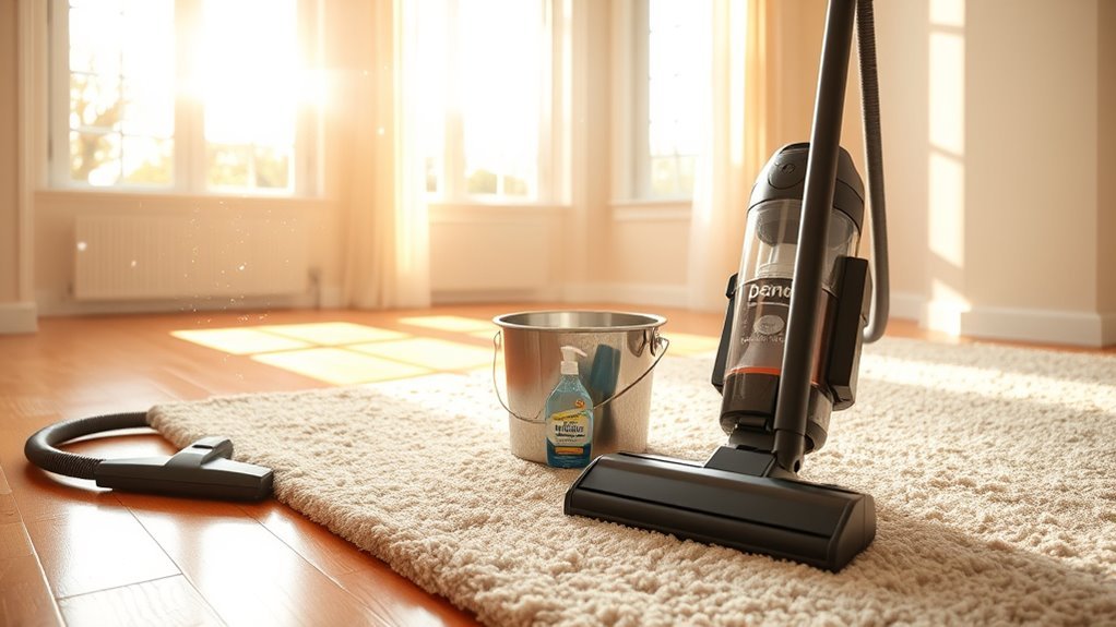 deep clean floors carpets