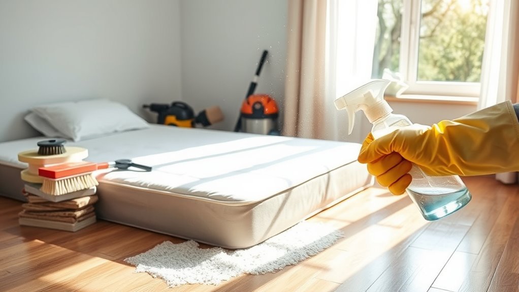 deep clean mattress process