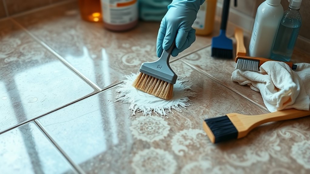 deep cleaning tile grout