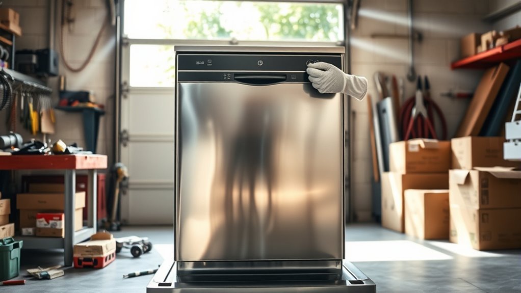 dishwasher removal from garage