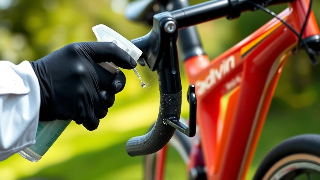 disinfect brake levers safely