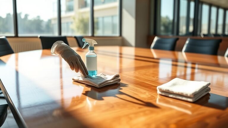 disinfect conference table surfaces