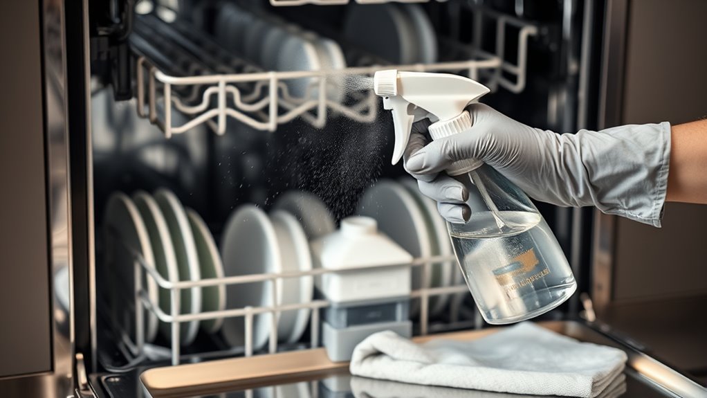 disinfect detergent dispensers safely