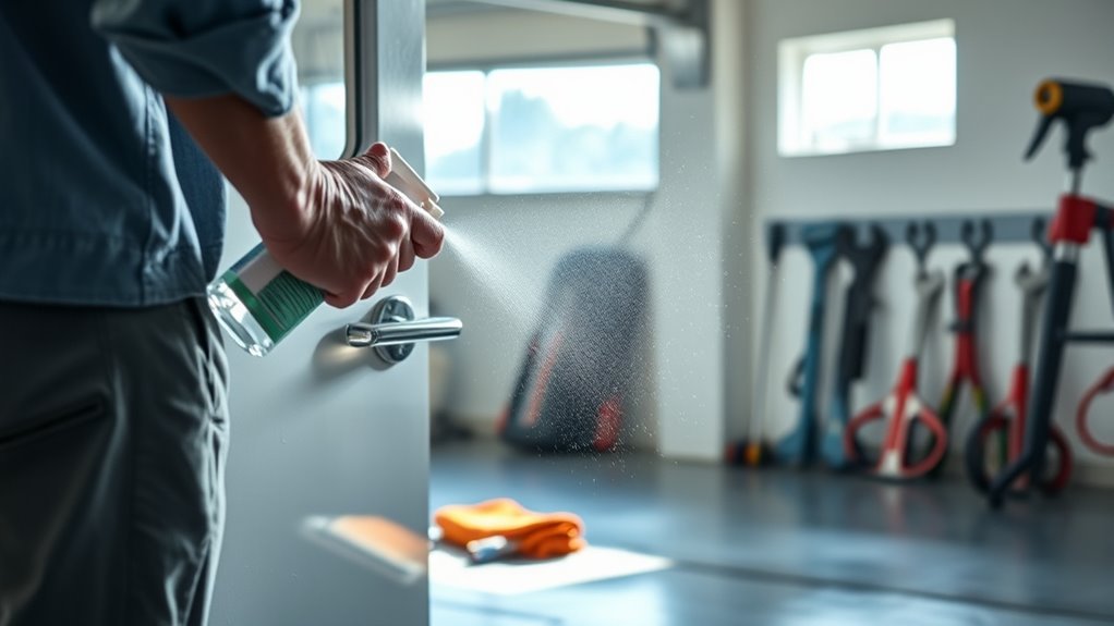 disinfect door handles properly