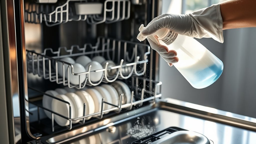 disinfect high touch dishwasher areas