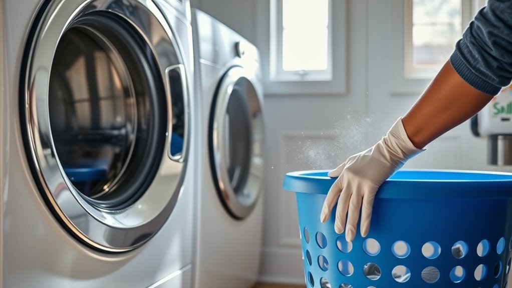 disinfect high touch laundry surfaces