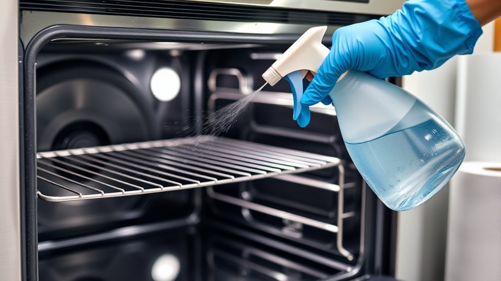 disinfect high touch oven areas
