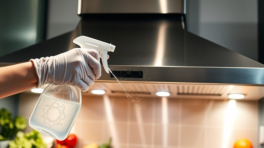 disinfect high touch range hood