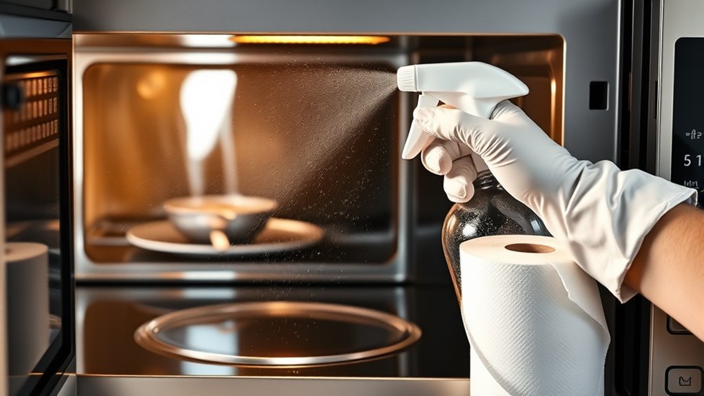 disinfect microwave high touch areas
