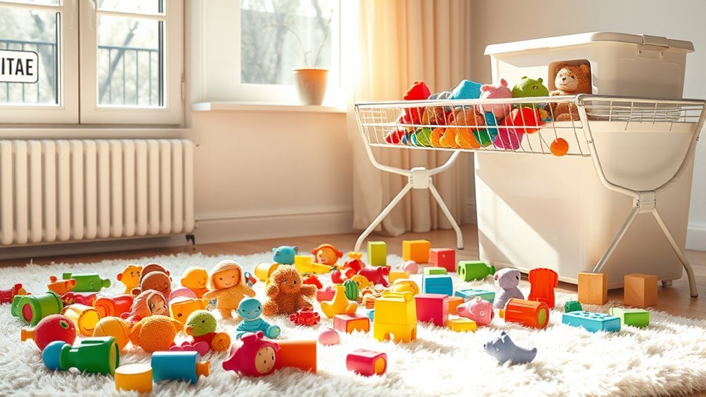 dry and store toys properly
