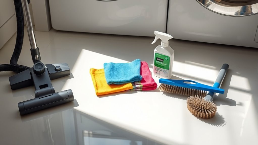 dryer floor cleaning supplies