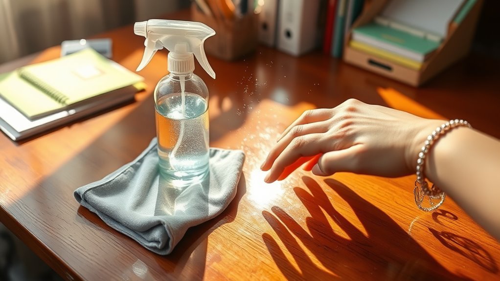 dust and sanitize surfaces