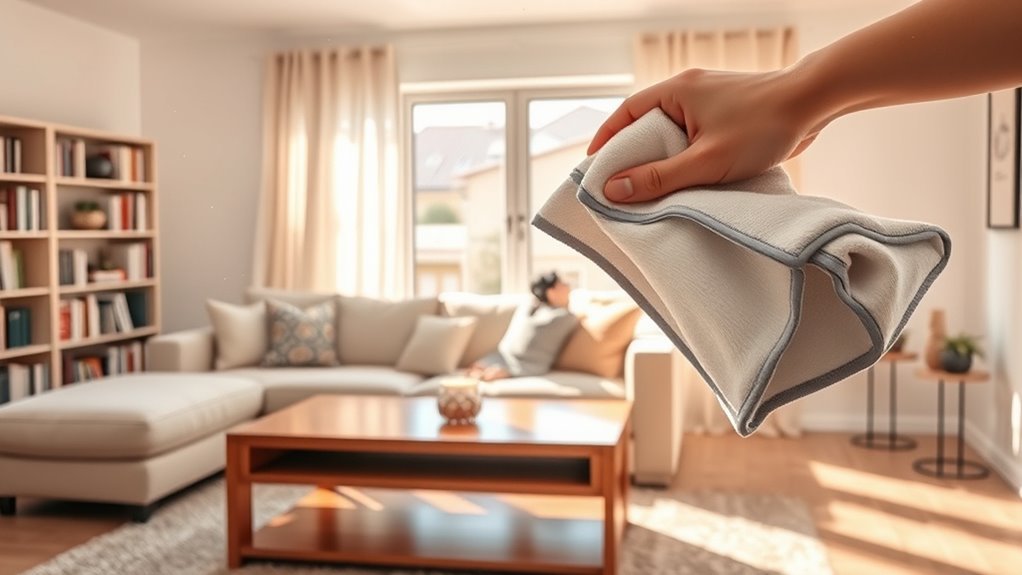 dust surfaces with microfiber
