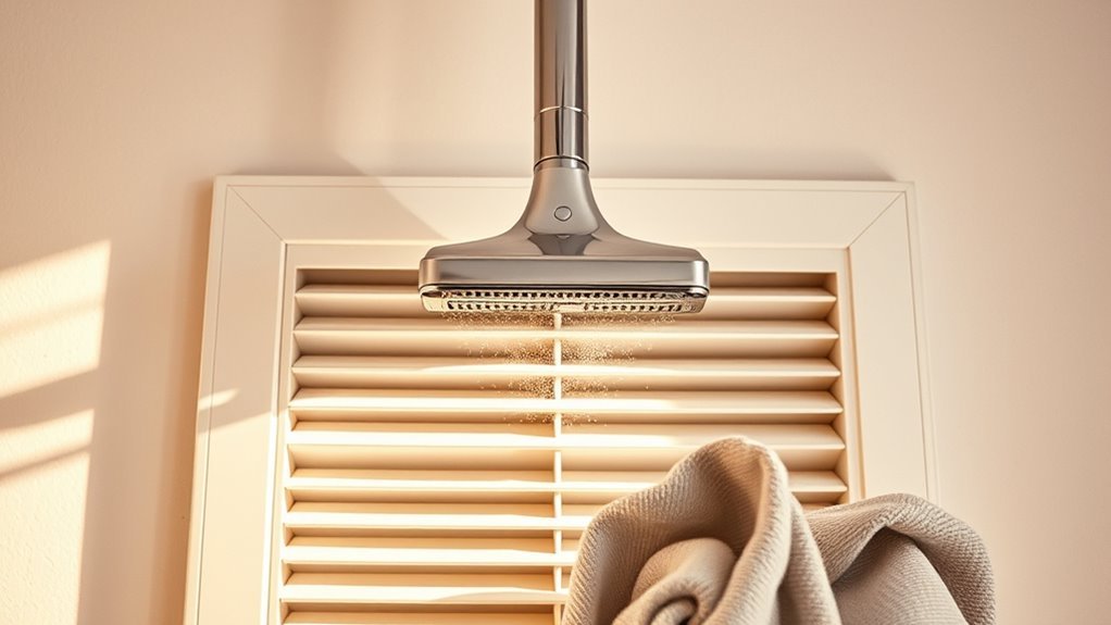 dusting and vacuuming vents