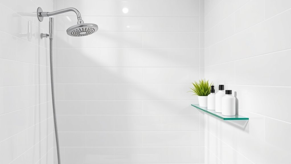 easy to clean bathroom walls