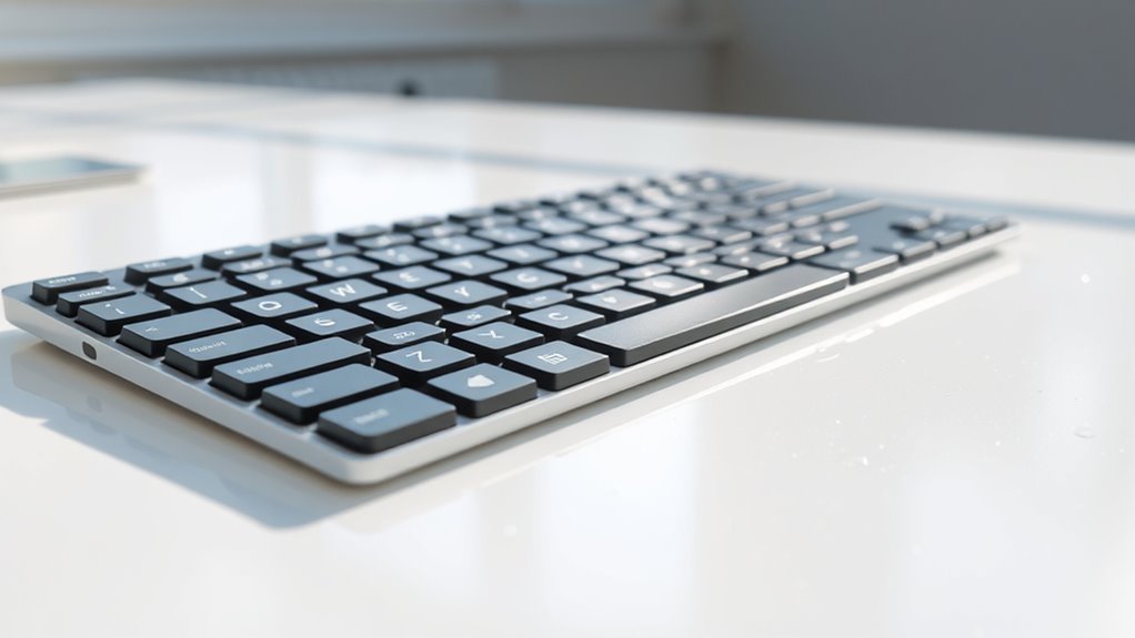 easy to clean keyboard surfaces