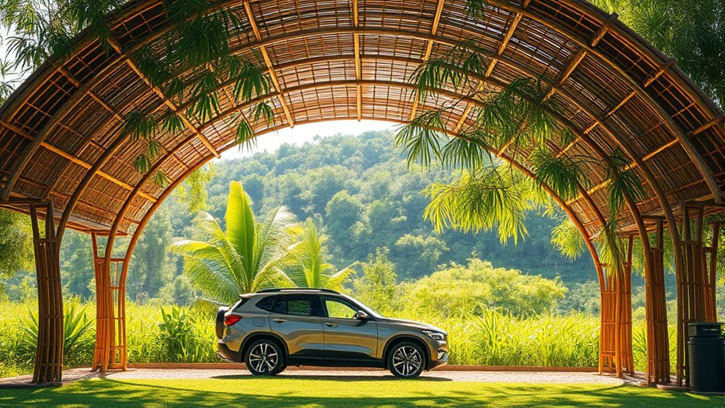 eco friendly bamboo vehicle shelters