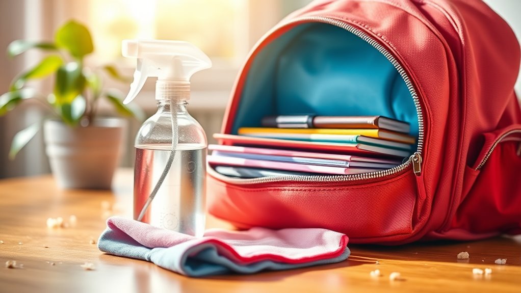 effective school bag cleaning