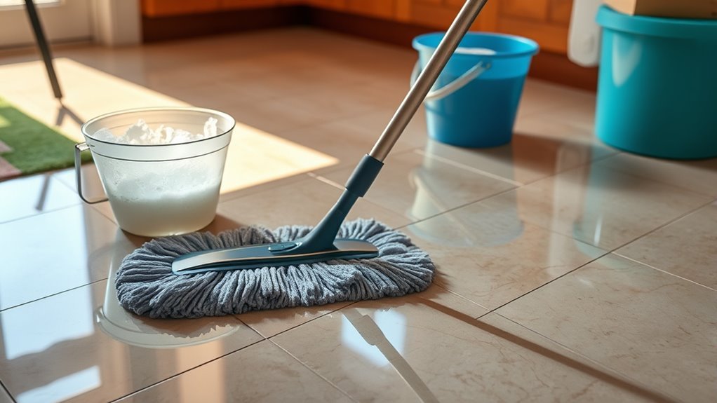 effective tile floor mopping