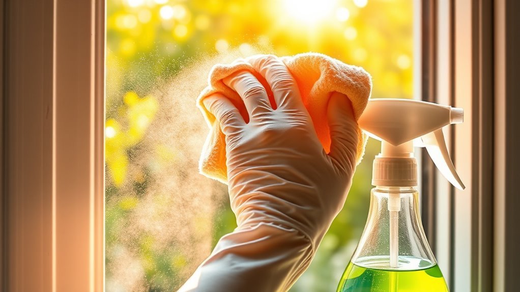 effective window frame cleaning