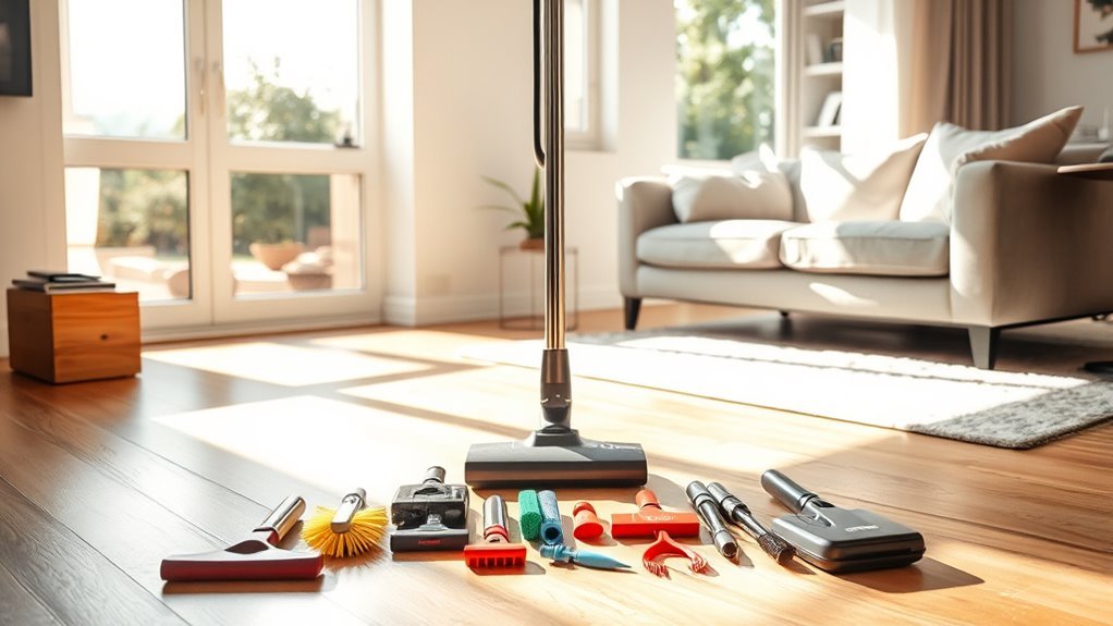 efficient cleaning with attachments