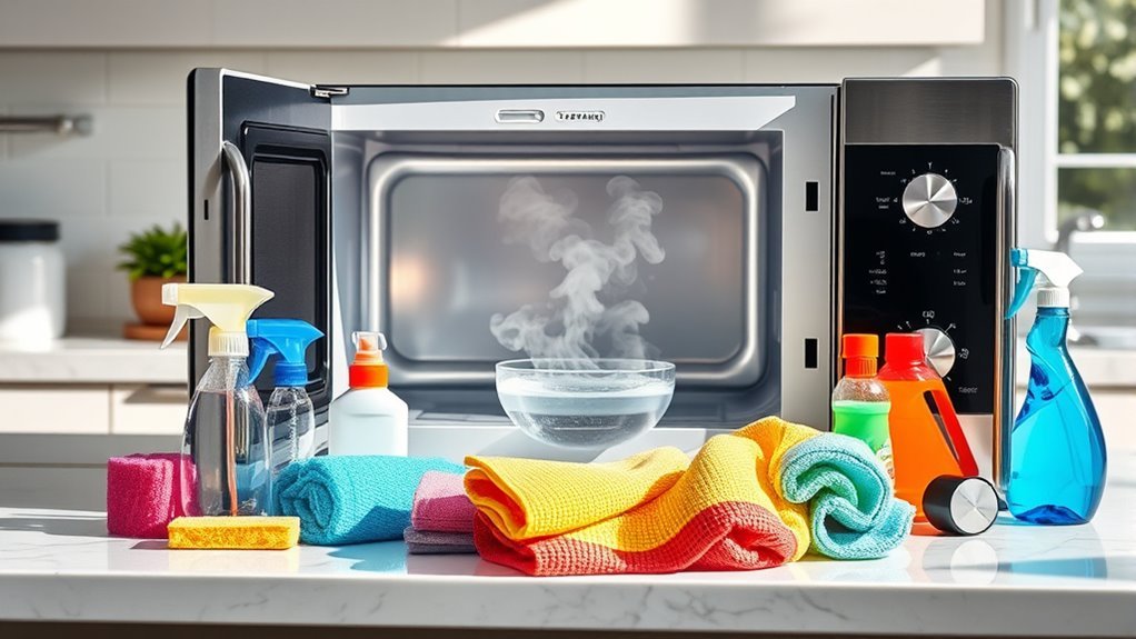 efficient cleaning with microwave
