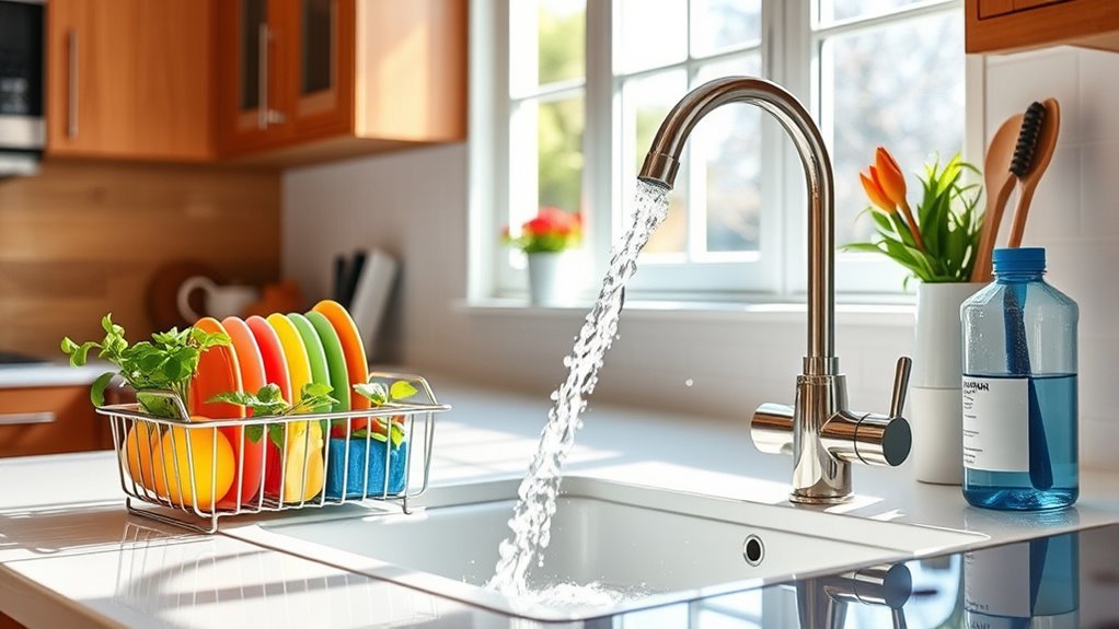 efficient cleaning with water