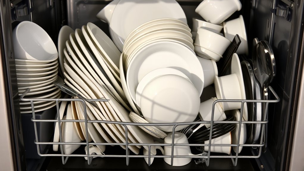 efficient dishwasher rack organization