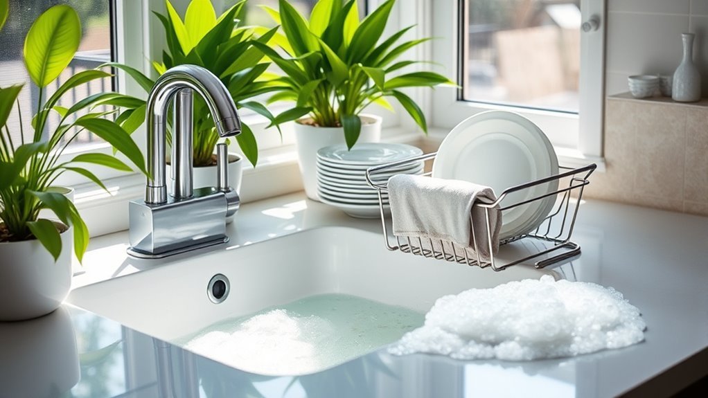 efficient dishwashing and drying