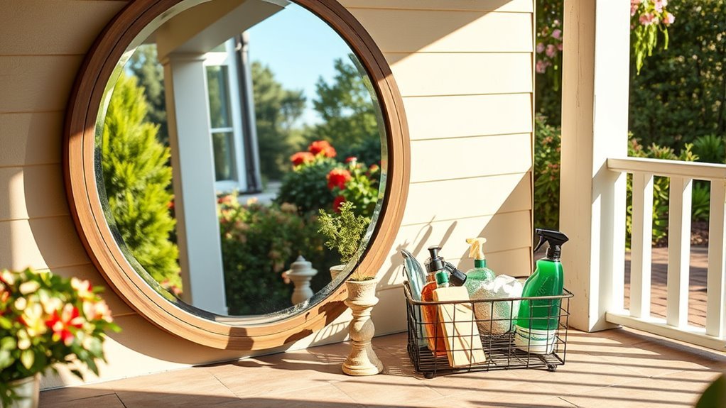 efficient porch mirror cleaning