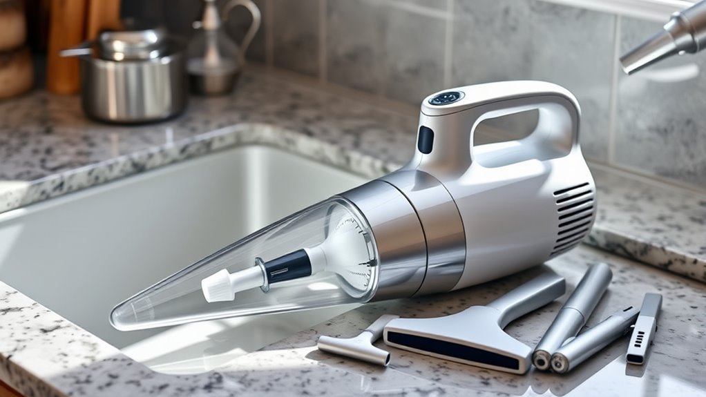 efficient sink vacuum features