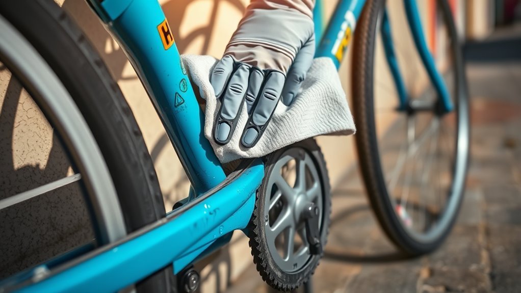 eliminating ink marks bicycle