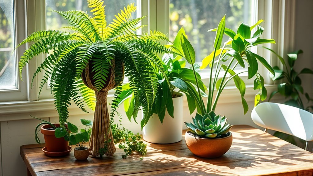 enhance workspace with plants