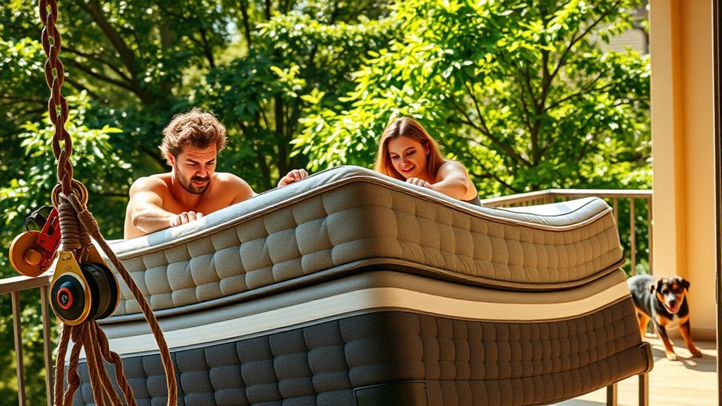 enlist help for mattress handling