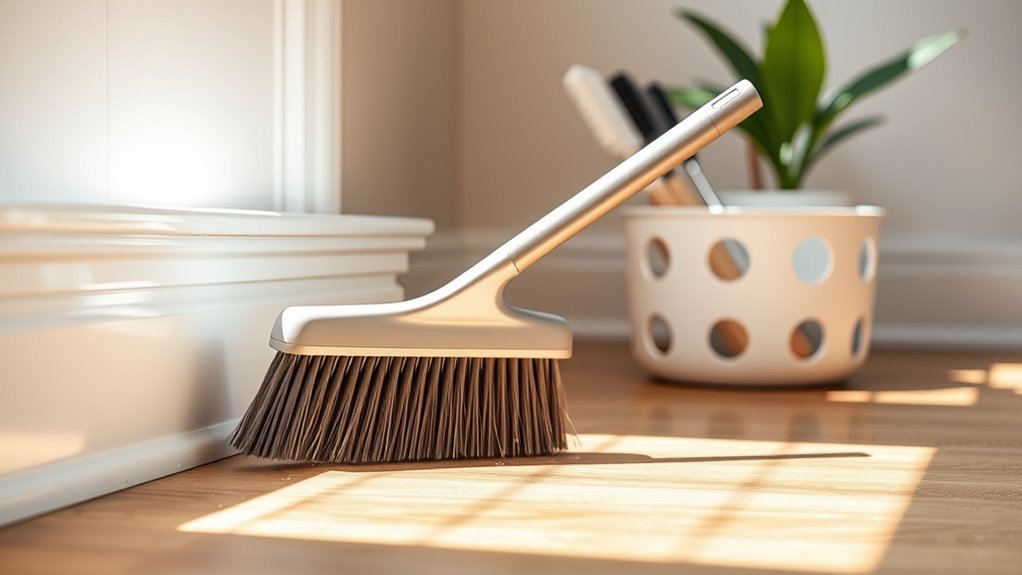 ergonomic extendable baseboard brushes