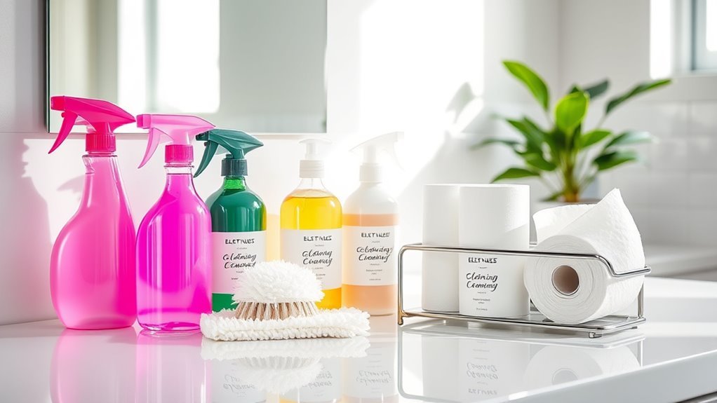 essential bathroom cleaning supplies