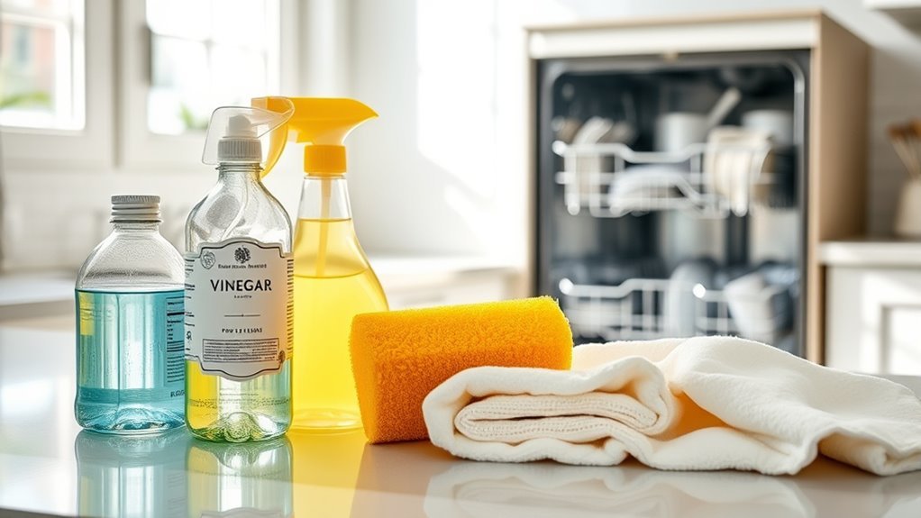 essential dishwasher cleaning supplies