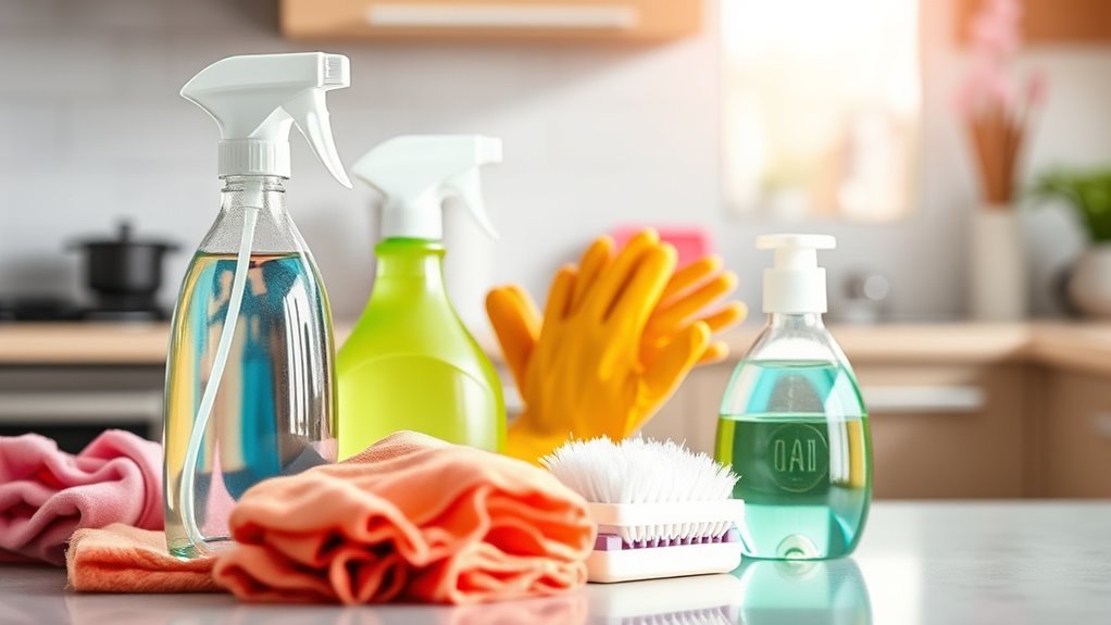 essential kitchen cleaning supplies