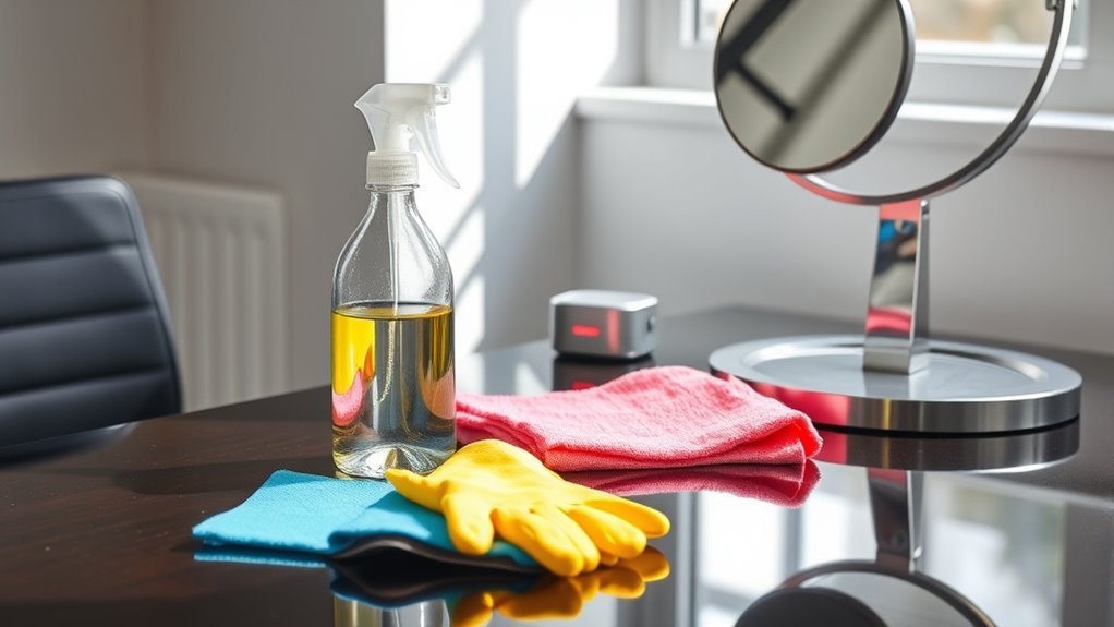 essential mirror cleaning supplies