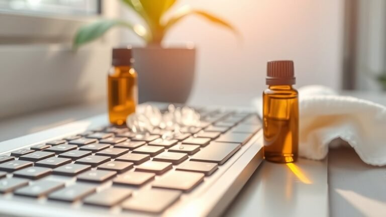 essential oils keyboard cleaning