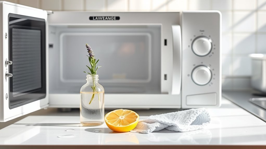 essential oils microwave cleaning