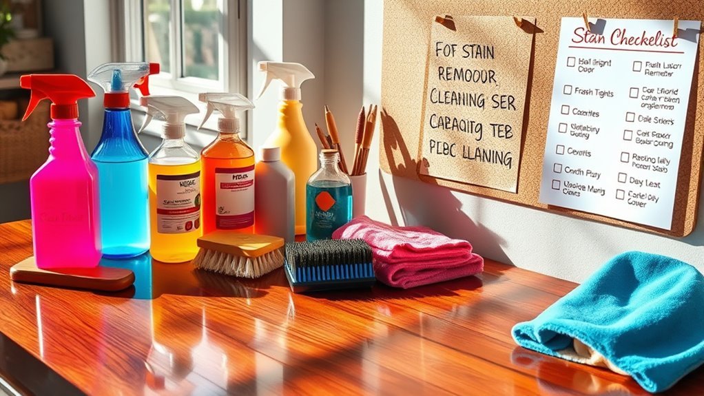 essential stain removal supplies