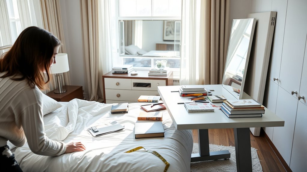 evaluate bedroom furniture flow