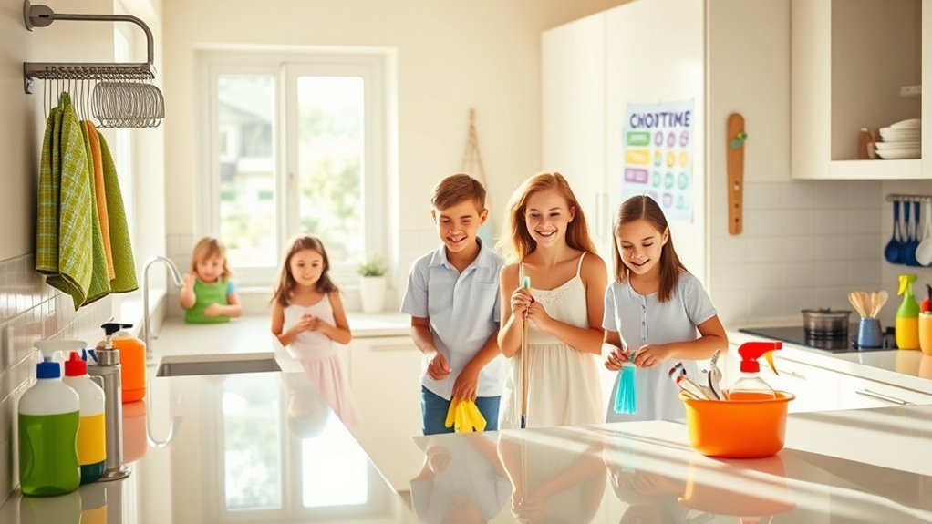 family friendly daily cleaning routine